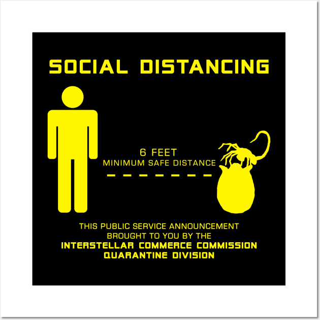 Social Distancing Hugger - yellow Wall Art by CCDesign